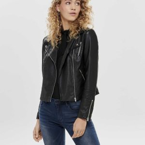 GIACCA BIKER GEMMA ONLY NOOS DA DONNA NERO