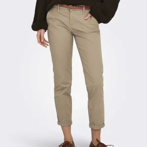 Pantaloni chino Only Biana regular fit unisex in sepia