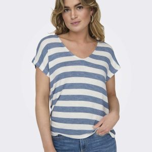 T-shirt Only Onllira Life unisex a maniche corte a righe