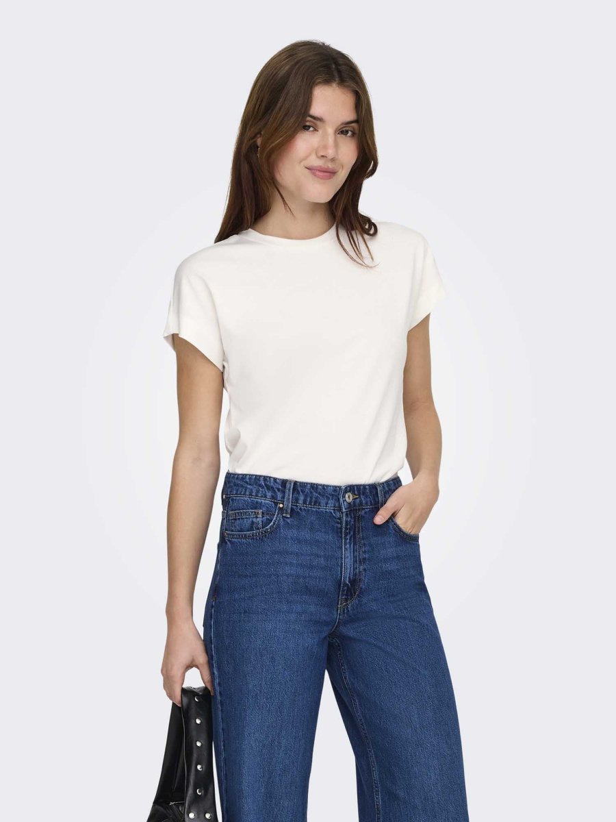 Only Onlerica, t-shirt maniche corte unisex adulto in colore bianco - immagine 2