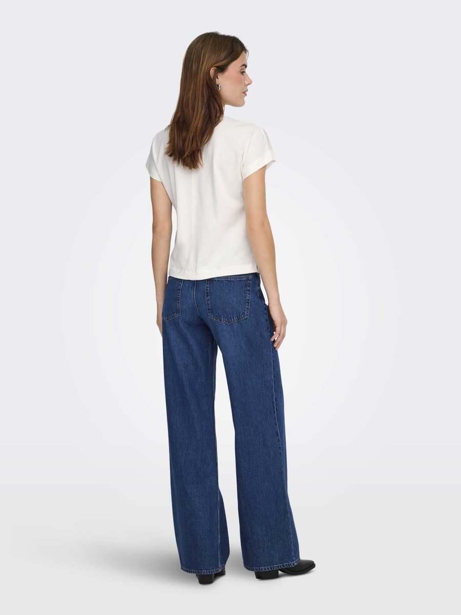 Only Onlerica, t-shirt maniche corte unisex adulto in colore bianco - immagine 4