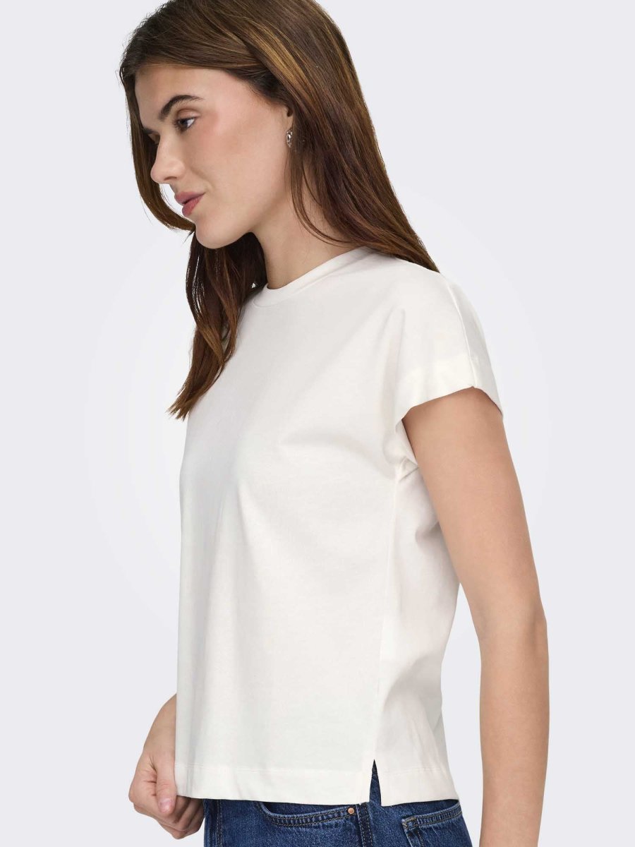 Only Onlerica, t-shirt maniche corte unisex adulto in colore bianco - immagine 5