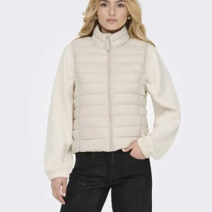 Only Tahia, gilet imbottito leggero unisex adulto colore beige
