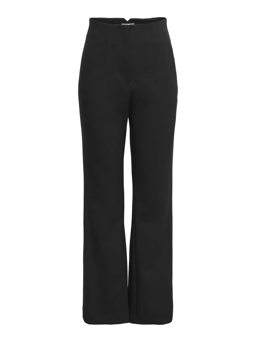 Pantaloni flare Only Onlraven Life a vita alta unisex neri - immagine 3