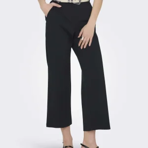 Pantaloni culotte Onlpoptrash Life con taglio straight unisex nero