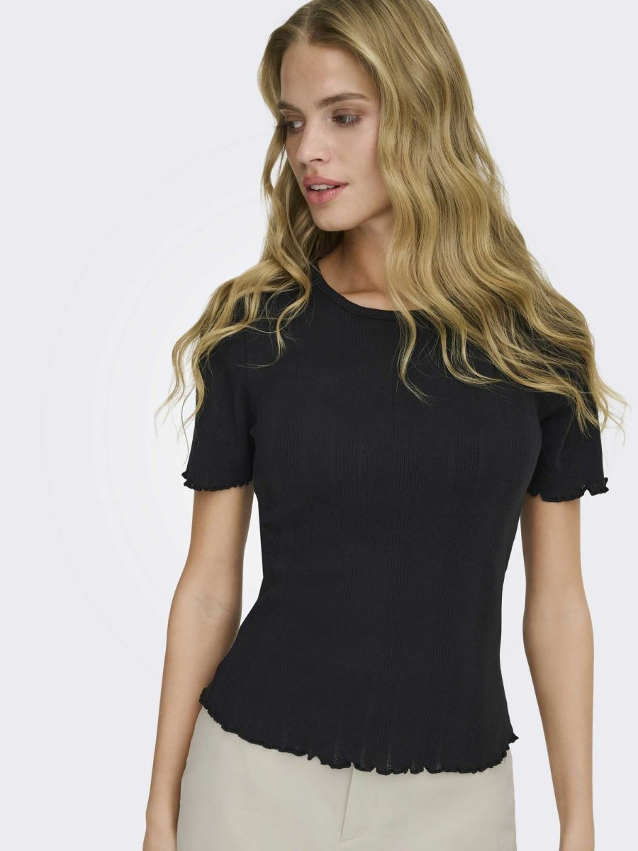 T-shirt Onltenna a maniche corte unisex adulto nera di Only - immagine 2