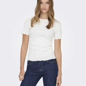 T-shirt unisex adulto Only Onltenna bianca a maniche corte