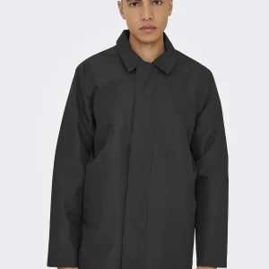 Giubbotto unisex Only & Sons nero dal design casual e funzionale