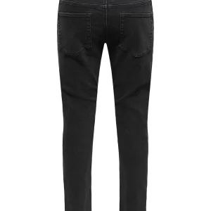 Jeans slim unisex adulto in cotone nero di Only & Sons