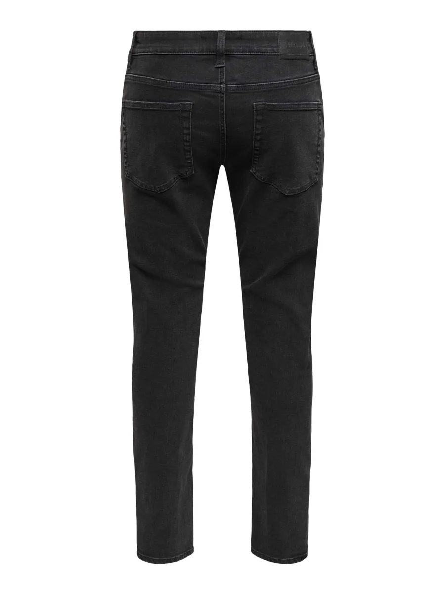 Jeans slim unisex adulto in cotone nero di Only & Sons
