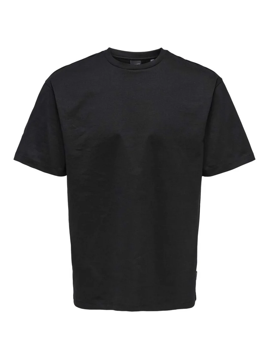 T-SHIRT FRED GIROCOLLO ONLY&SONS DA RAGAZZO NERO - immagine 3