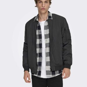 Only & Sons Onsjoshua, bomber unisex adulto nero