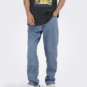 Jeans Onstyle Loose Tape, comfort e stile unisex casual