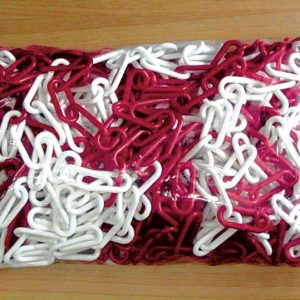 CATENA SEGNALETICA MT.25 col. Bianco/rosso ? mm. 8