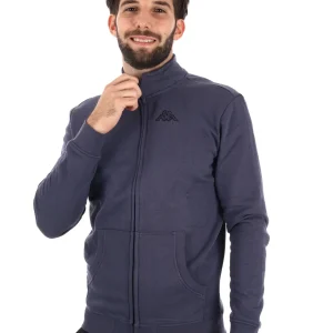 FELPA FULL ZIP KAPPA DA UOMO ANTRACITE