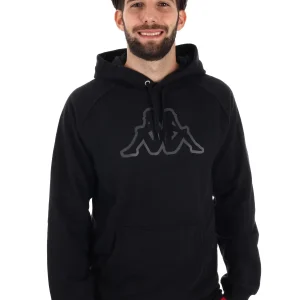 FELPA CAPPUCCIO KAPPA DA UOMO NERO