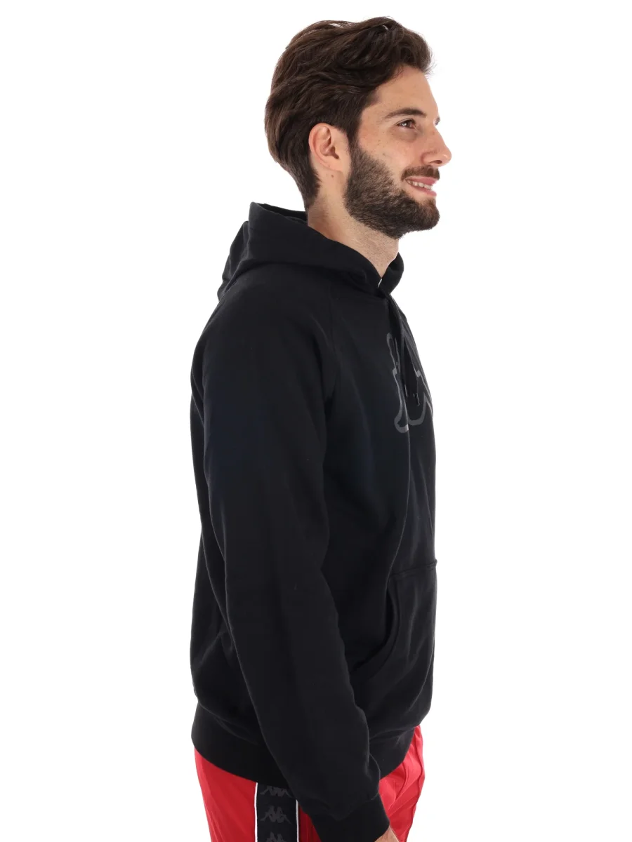 FELPA CAPPUCCIO KAPPA DA UOMO NERO - immagine 9