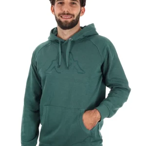 FELPA CAPPUCCIO KAPPA DA UOMO VERDE
