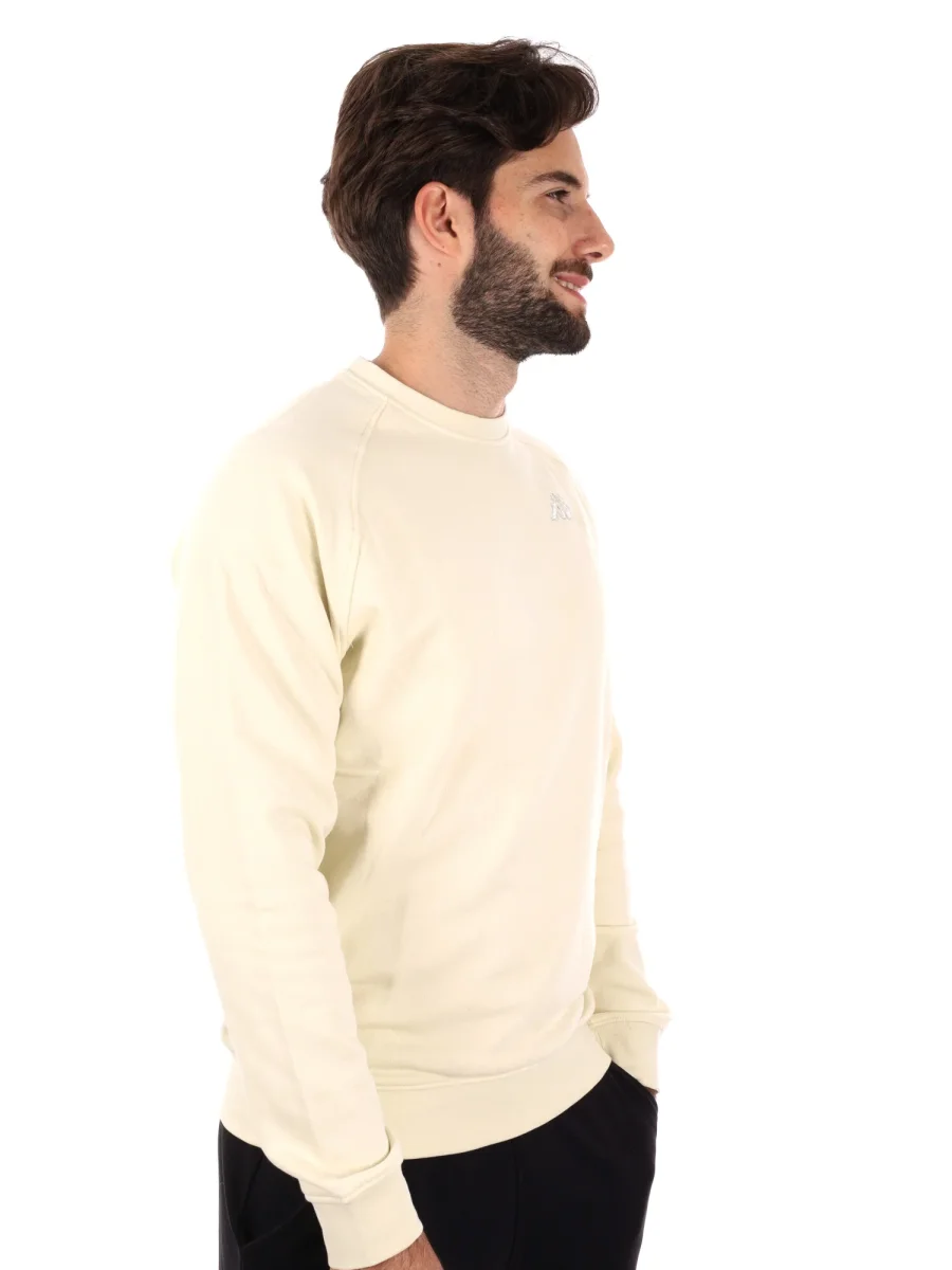 FELPA GIROCOLLO KAPPA DA UOMO PANNA - immagine 8