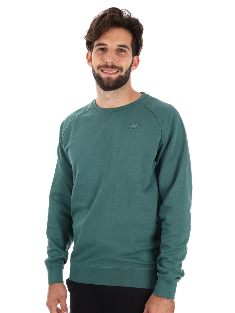 FELPA GIROCOLLO KAPPA DA UOMO VERDE