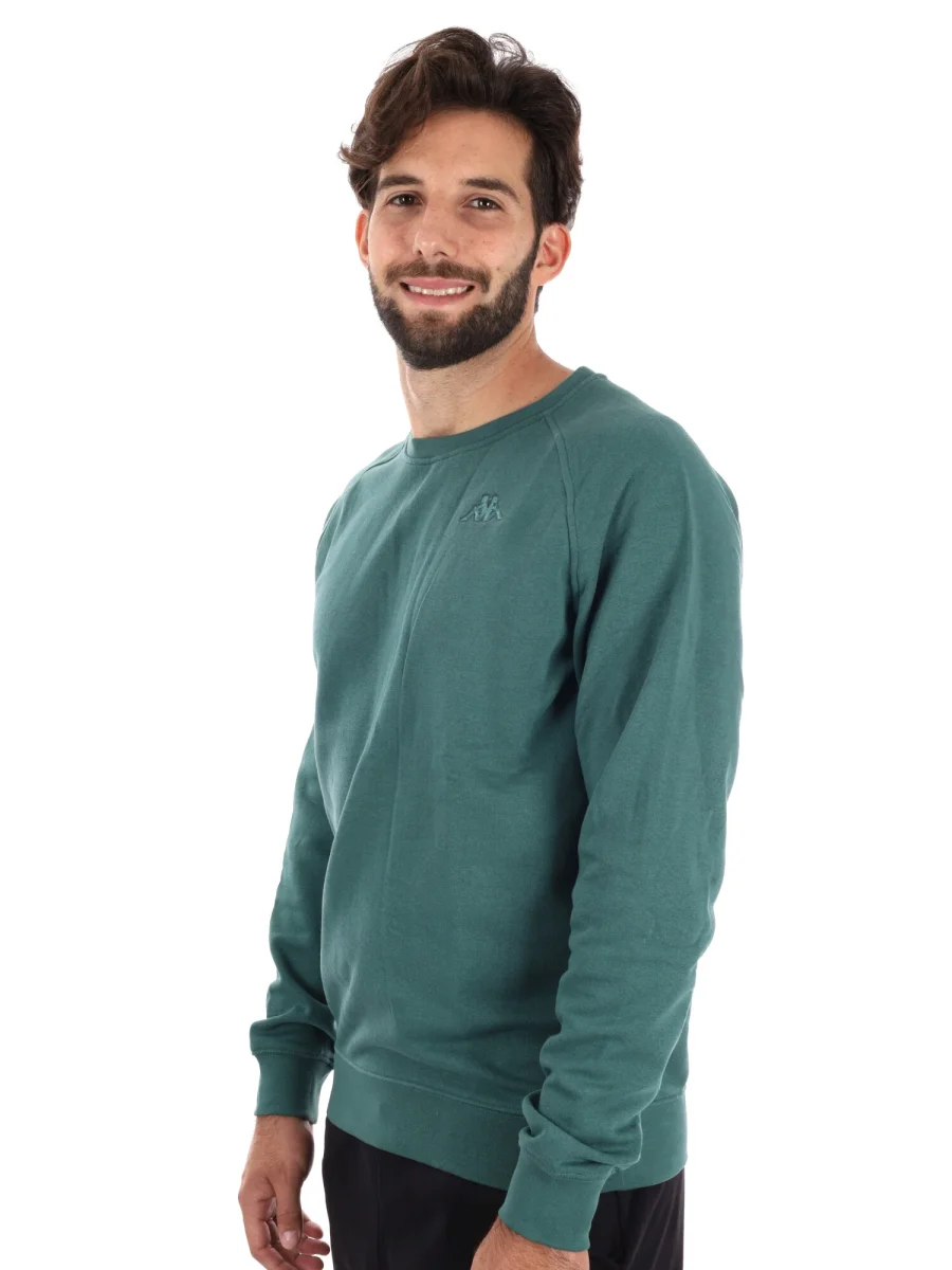 FELPA GIROCOLLO KAPPA DA UOMO VERDE - immagine 3