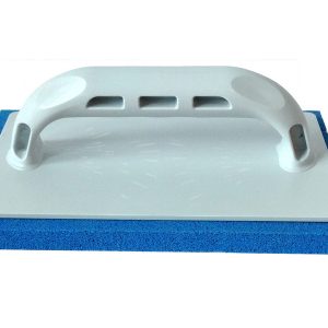 FRATTAZZO IN GOMMA MANICO IN PLASTICA Col. Blu (a grana fine) cm. 14×22