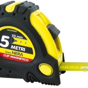 Utilia FLESSOMETRO LINEA NERA MAGNETICO  mt. 8×25 mm.