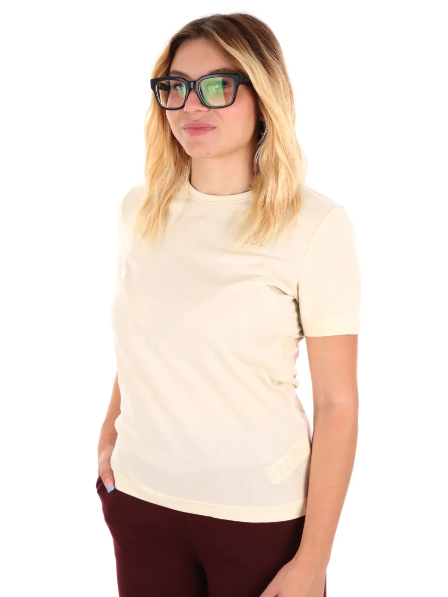 T-SHIRT BASIC KAPPA DA DONNA PANNA - immagine 3