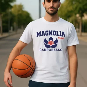T-SHIRT MAGNOLIA BASKET UOMO BIANCO