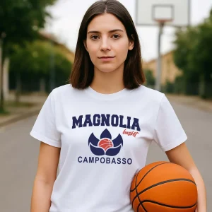 T-SHIRT MAGNOLIA BASKET DONNA BIANCO