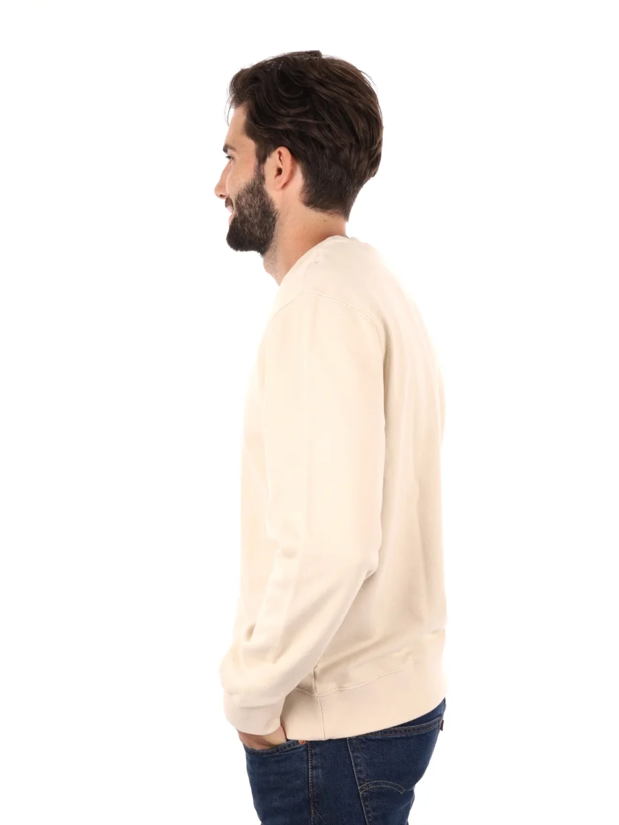 FELPA GIROCOLLO HOUSEMARK LEVIS DA UOMO PANNA - immagine 4