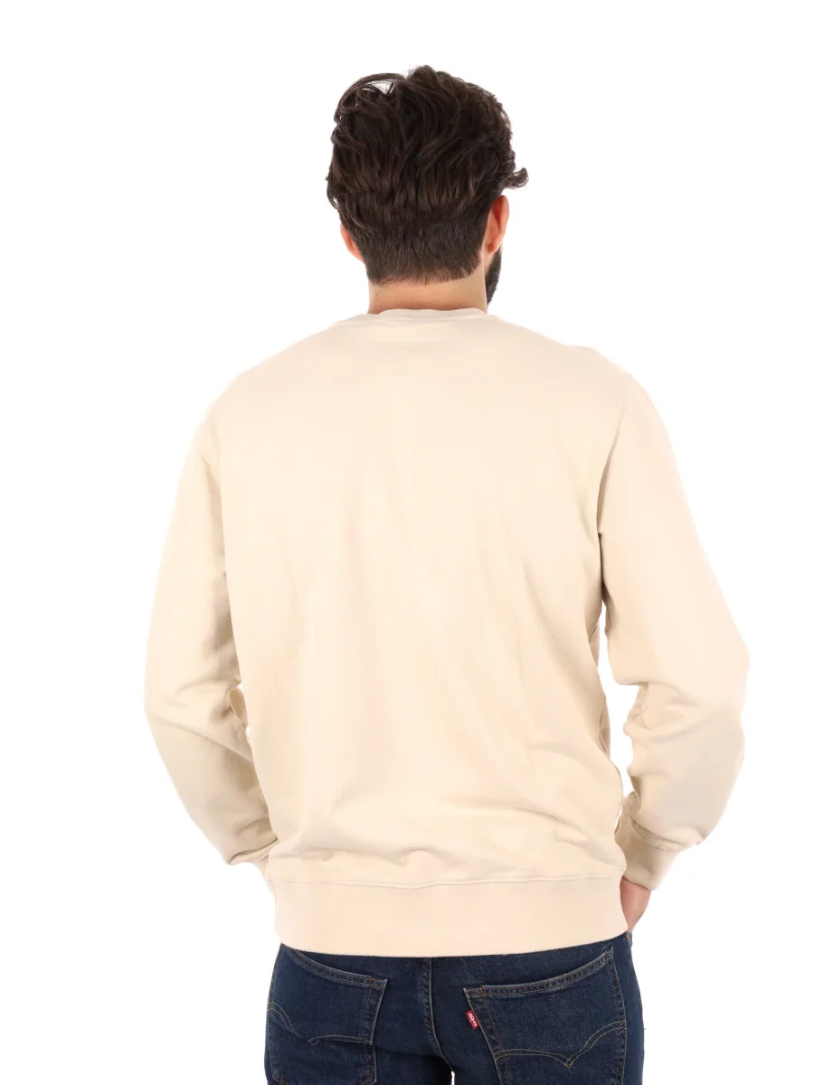 FELPA GIROCOLLO HOUSEMARK LEVIS DA UOMO PANNA - immagine 6