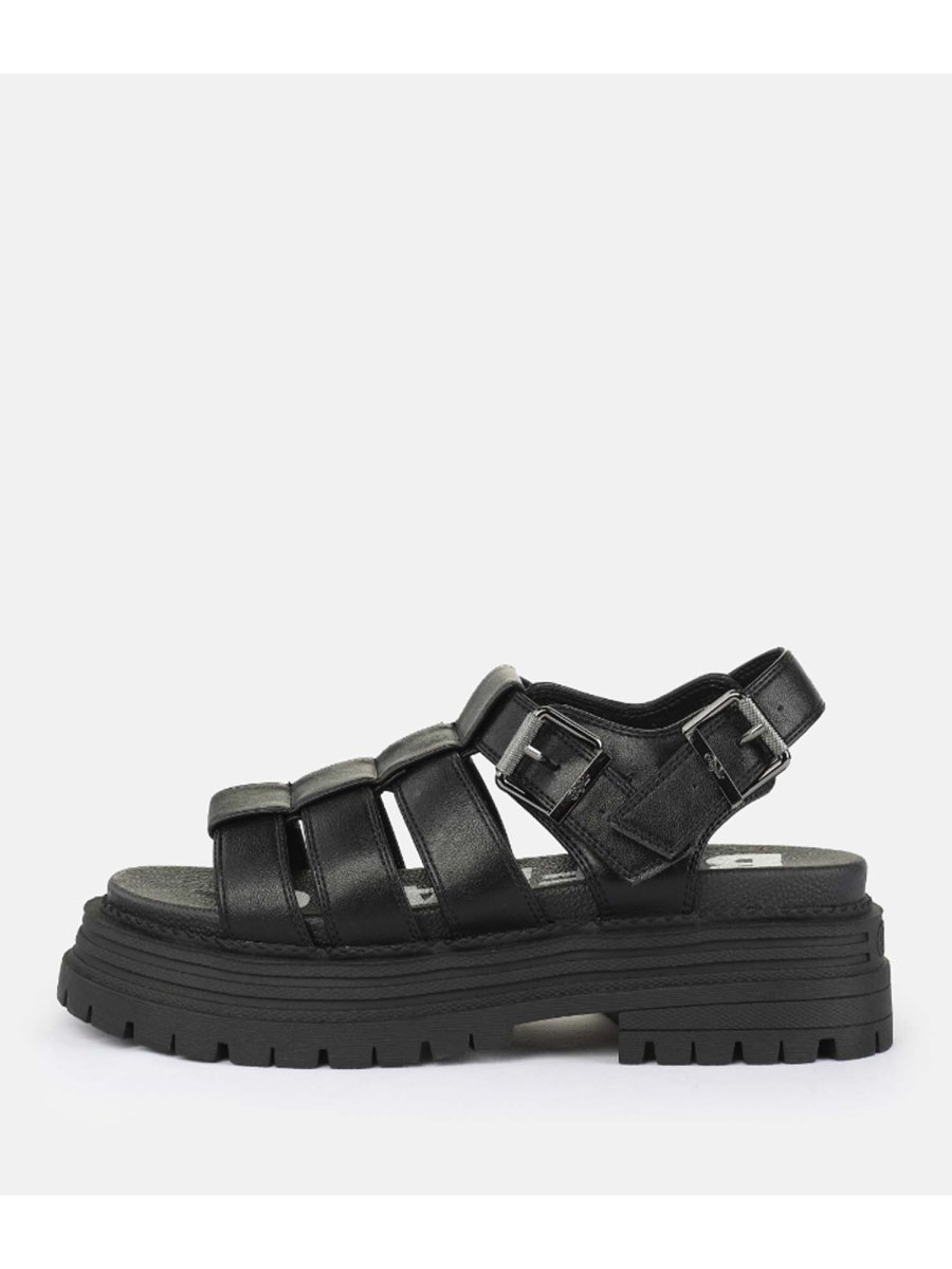 SANDALO NERO BUFFALO LENNOX FISHER DA DONNA