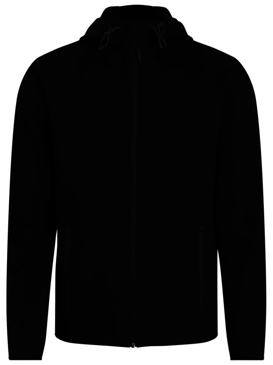 FELPA CON CAPPUCCIO TODDY ENERGETICS UOMO NERO - immagine 3