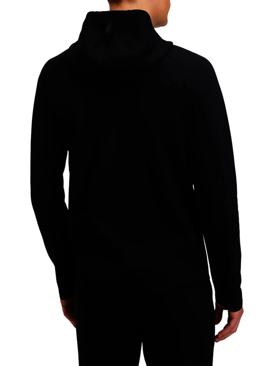 FELPA CON CAPPUCCIO TODDY ENERGETICS UOMO NERO - immagine 4