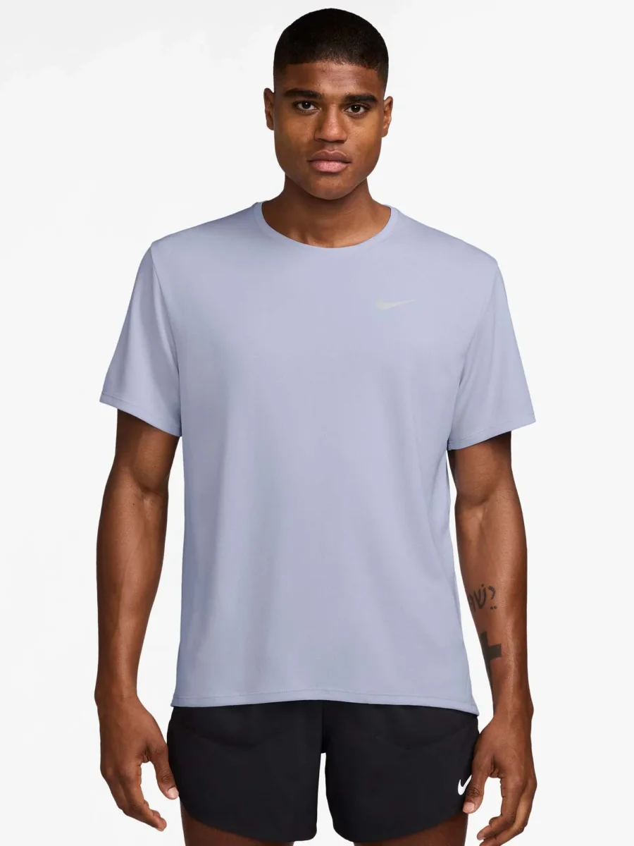 T-SHIRT RUNNING NIKE DA UOMO GRIGIO - immagine 2