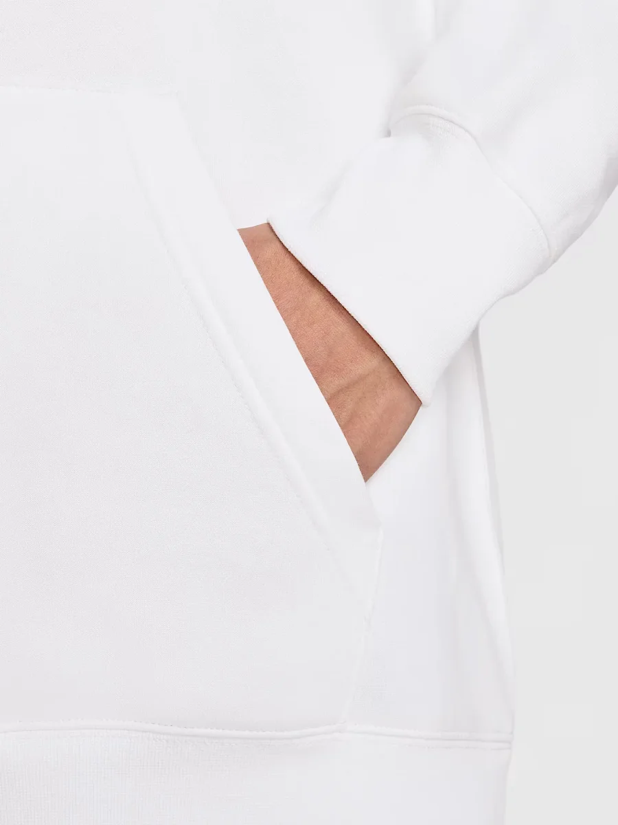 FELPA CLUB CON CAPPUCCIO NIKE DA UOMO BIANCO - immagine 5