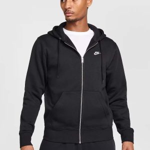 FELPA FULL ZIP CON CAPPUCCIO NIKE DA UOMO NERO