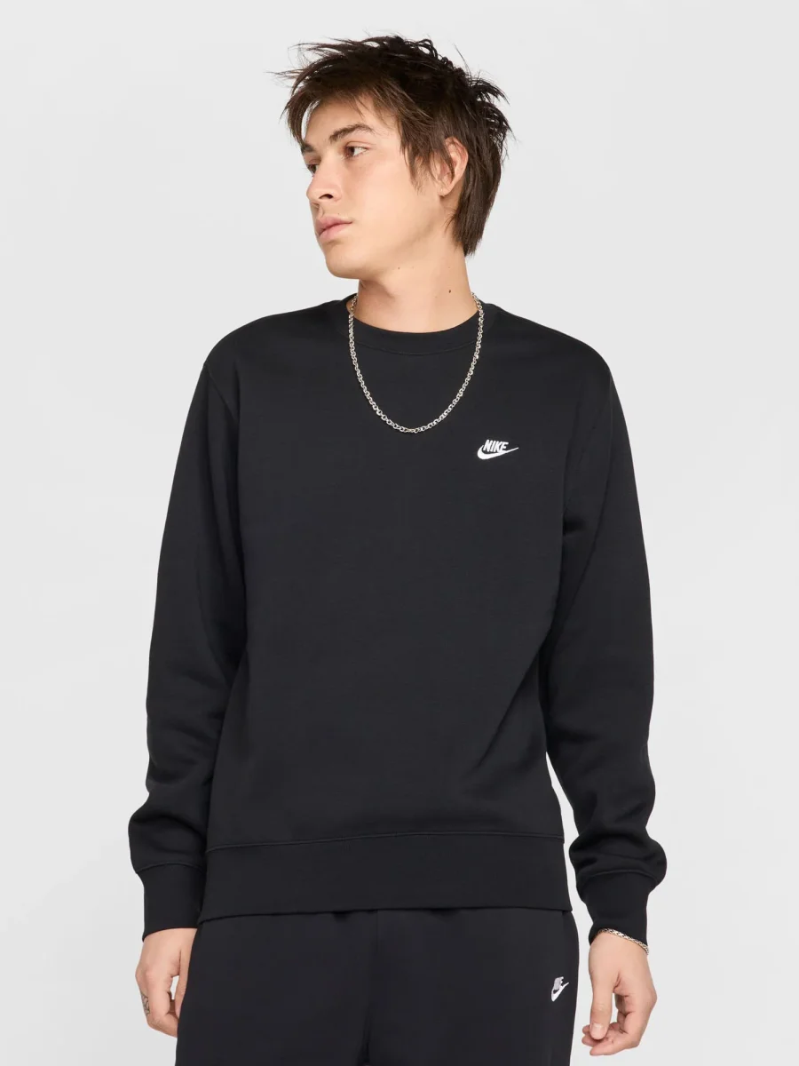 FELPA GIROCOLLO UOMO NIKE NERO - immagine 2