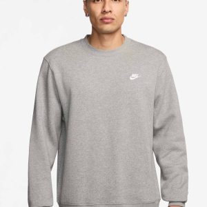 FELPA GIROCOLLO UOMO NIKE GRIGIO