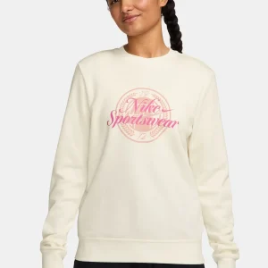 FELPA GIROCOLLO NIKE DA DONNA PANNA