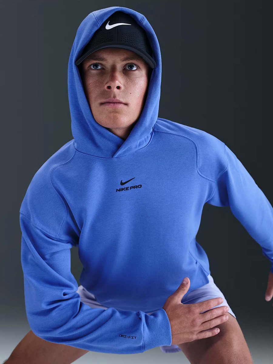 FELPA TRAINING PRO DRI-FIT NIKE DA UOMO AZZURRO - immagine 4
