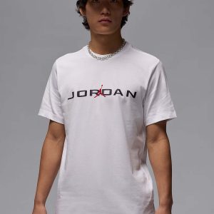 T-SHIRT GIROCOLLO JORDAN AIR DA UOMO BIANCO