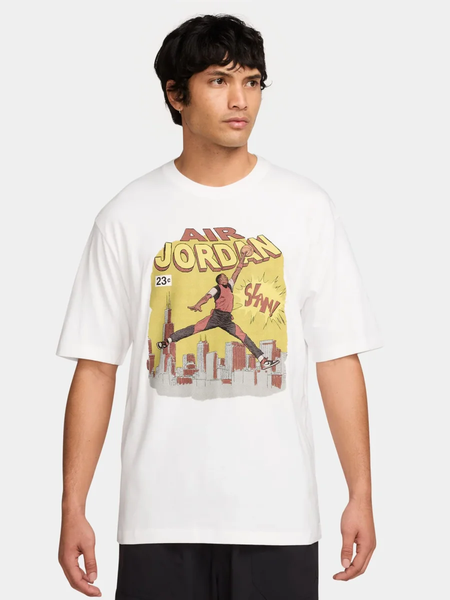 T-SHIRT COMIC JORDAN DA UOMO BIANCO - immagine 2