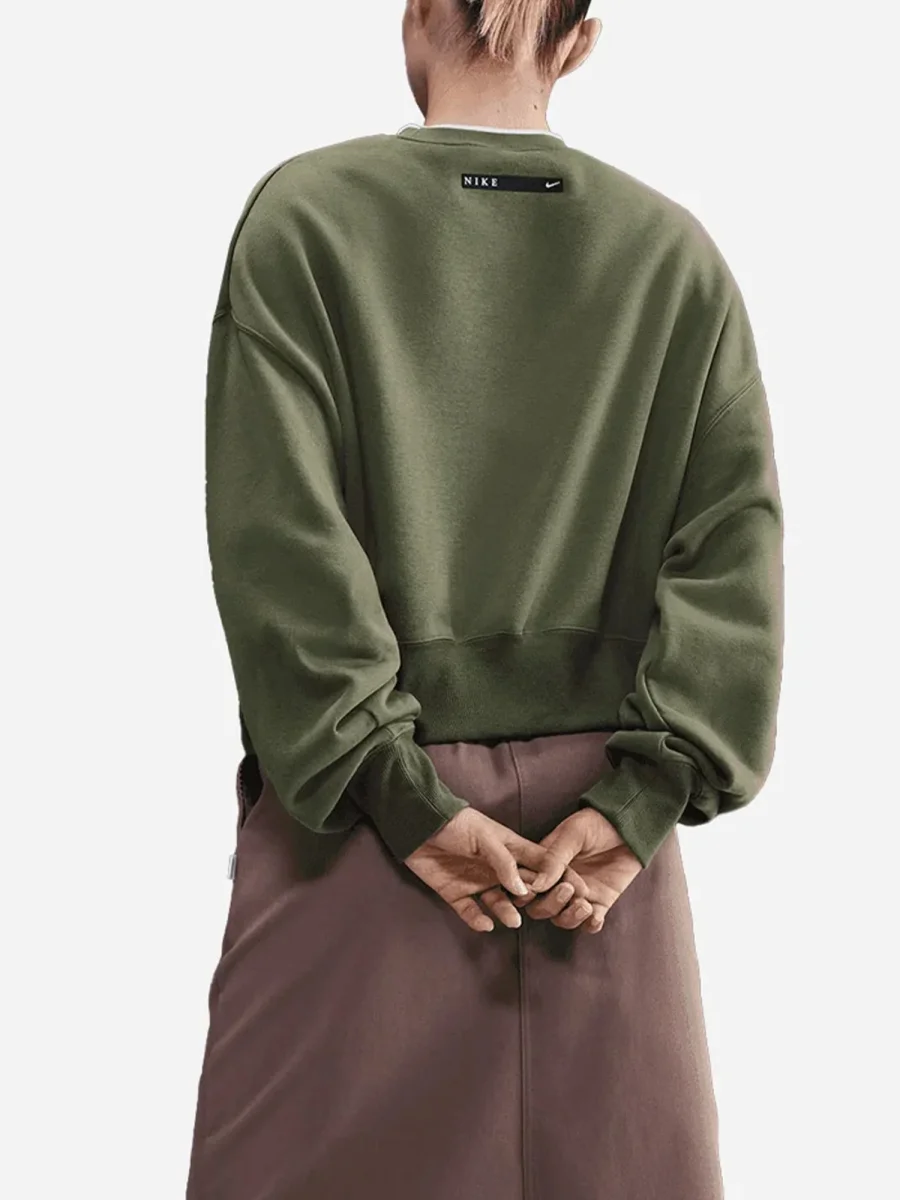 FELPA GIROCOLLO NIKE DA RAGAZZA VERDE - immagine 4