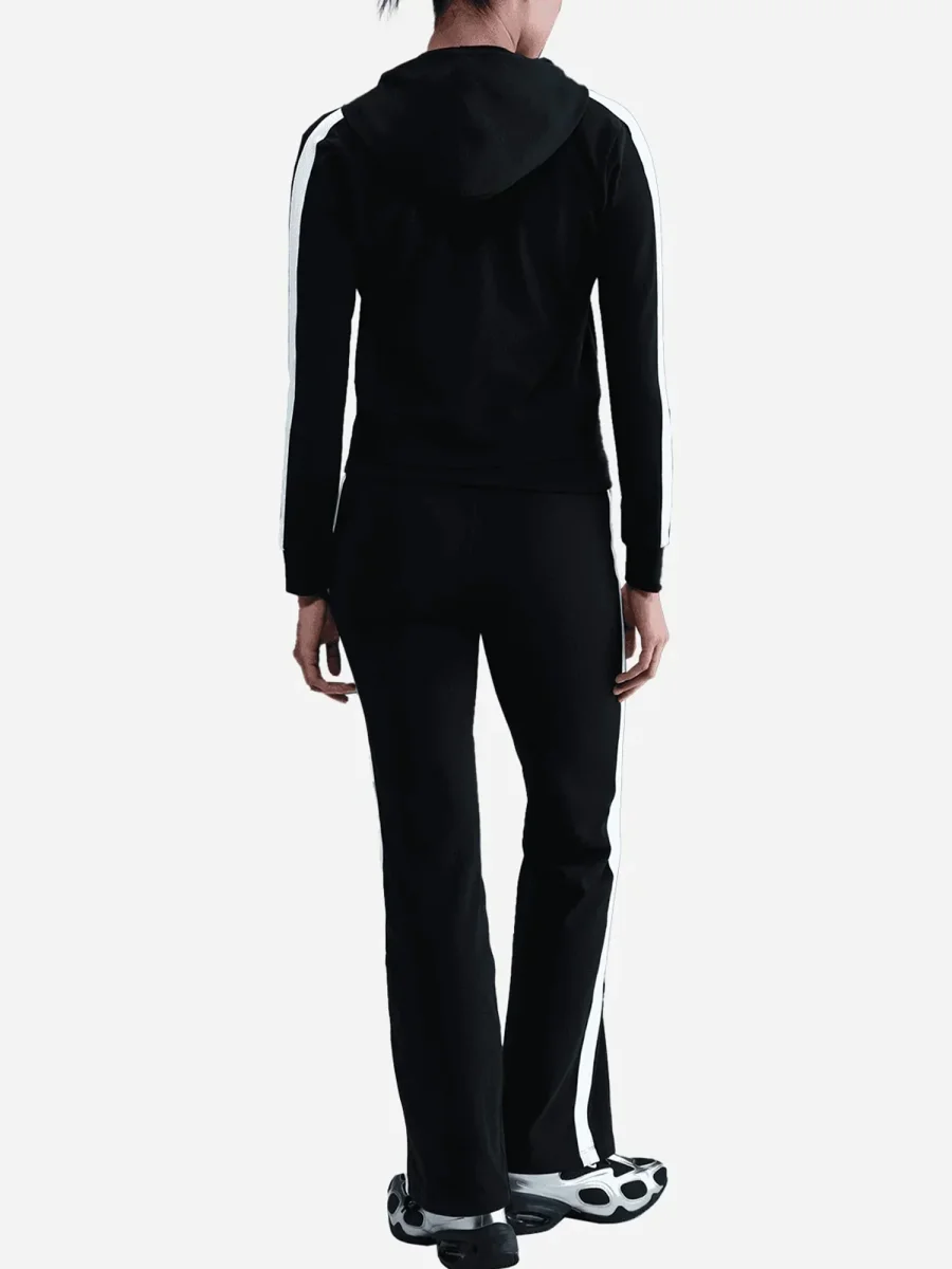 FELPA CON CAPPUCCIO E ZIP NIKE DA DONNA NERO - immagine 4