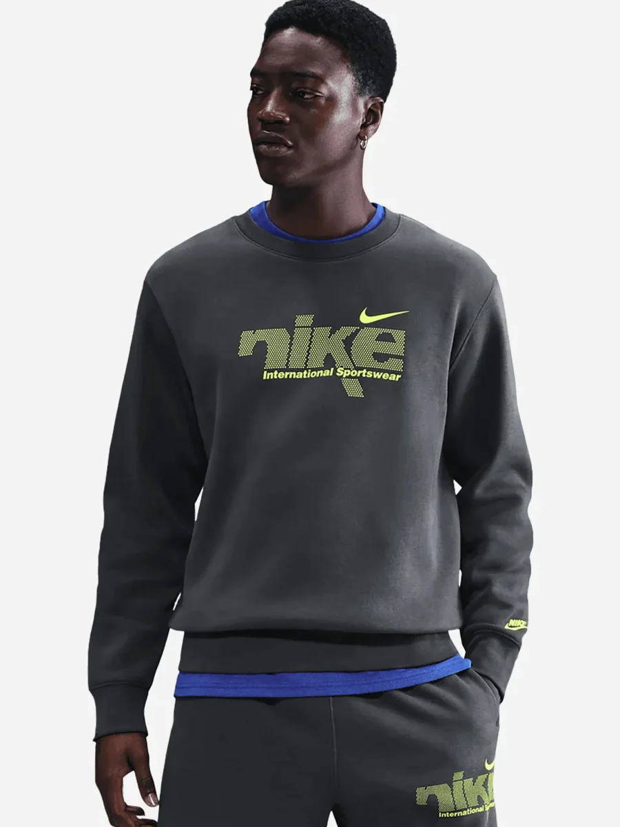 FELPA CLUB SWOOSH NIKE DA UOMO GRIGIO - immagine 2