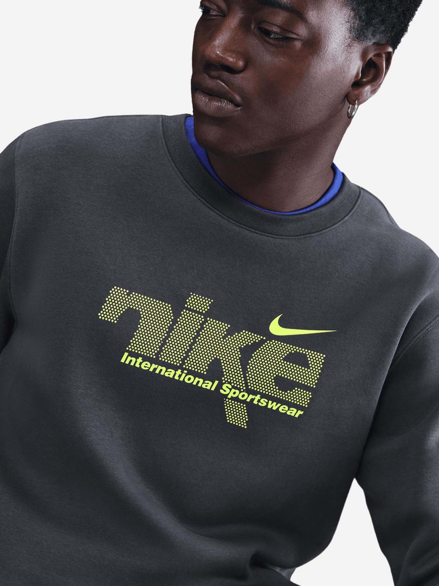 FELPA CLUB SWOOSH NIKE DA UOMO GRIGIO - immagine 3