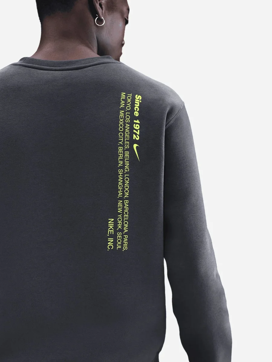 FELPA CLUB SWOOSH NIKE DA UOMO GRIGIO - immagine 5