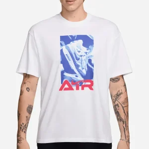 T-SHIRT GIROCOLLO NIKE AIR MAX DA UOMO BIANCO